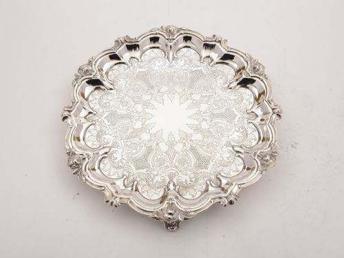 Victorian Silver Plated Salver, Circa 1880