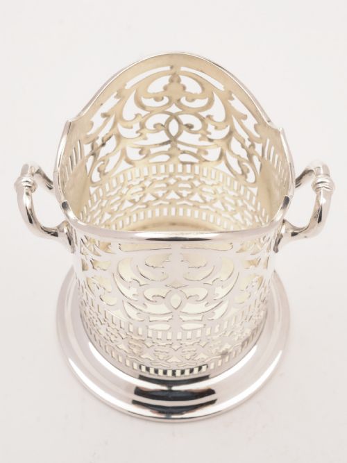 Edwardian Silver Plated Bottle Holder, Circa 1905