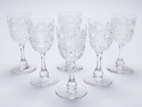 Set of 6 Edwardian Glasses, Circa 1905