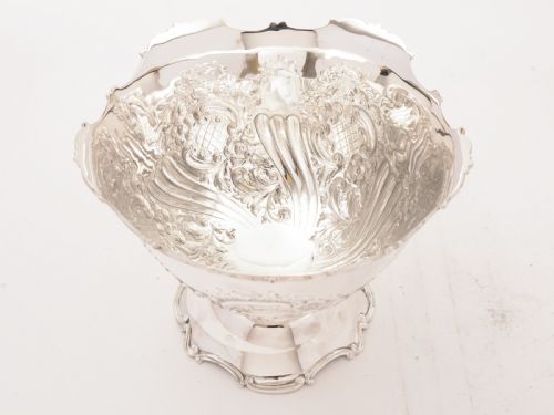 fig 1. Edwardian Embossed Silver Plated Bowl, Circa 1905