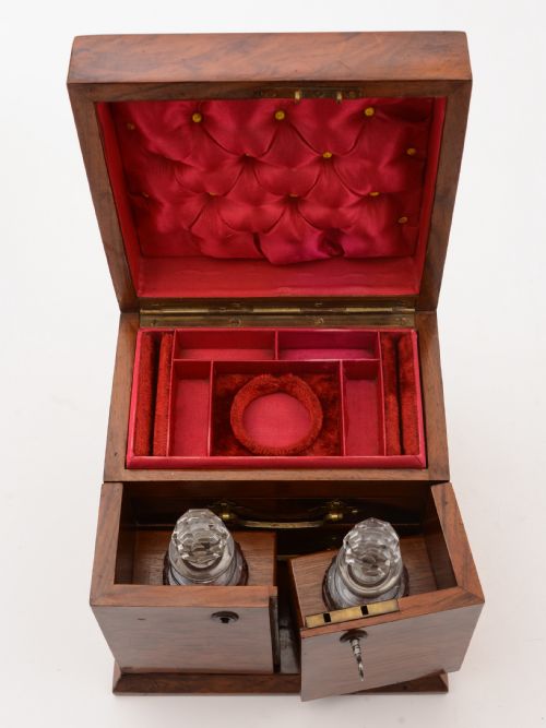 fig 1. Victorian Figured Walnut Jewellery Box, Circa 1890