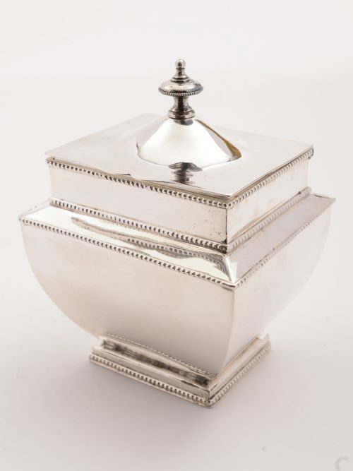 Edwardian Silver Plated Tea Caddy, Circa 1905