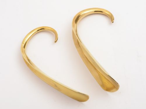 Pair of Edwardian Brass 'His & Hers' Shoe Horns