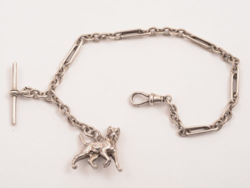 Victorian Silver Watch Chain, Sheffield 1893