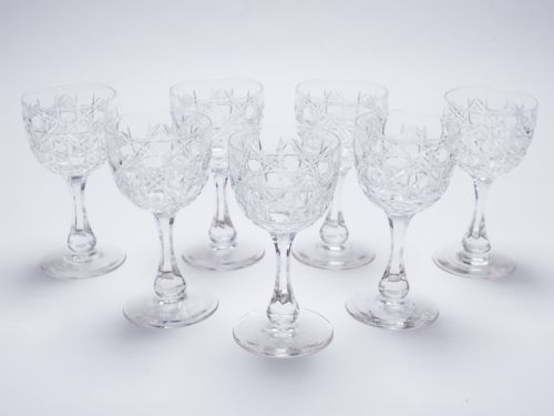 Set of 7 Edwardian Dessert Glasses, Circa 1905