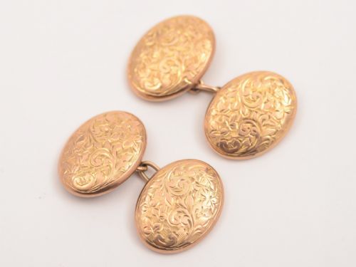 Pair of Edwardian 9kt Gold Cuff-links, Circa 1905