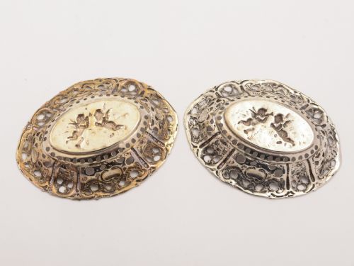 fig 1. Pair of .800 Silver Bon Bon Dishes, Circa 1900