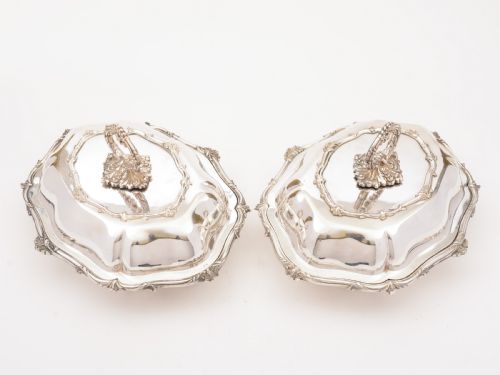 Pair of Victorian Entree Dishes, Circa 1890