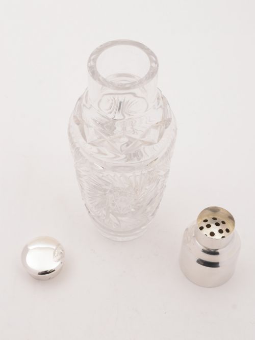 fig 1. Art Deco Glass Cocktail Shaker, Circa 1930