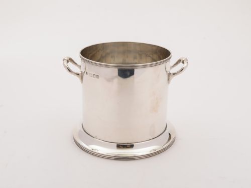 Art Deco Silver Bottle Holder/ice Bucket, London 1935
