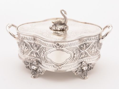 Victorian Silver Plated Butter Dish, Circa 1890