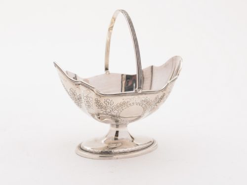 Victorian Silver Sugar Basket, London 1890
