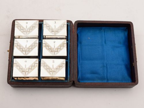 Cased Set of 6 Silver Plated Napkin Rings, Circa 1890