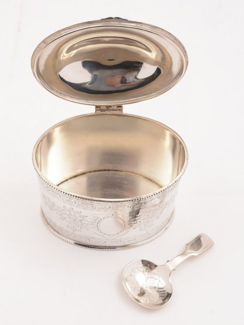 fig 1. Victorian Silver Plated Tea Caddy, Circa 1880