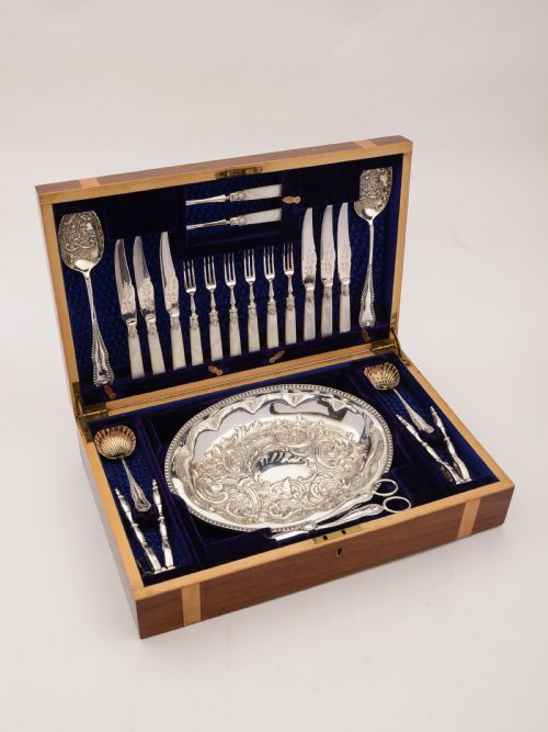 Edwardian Cased Dessert Service, Circa 1905