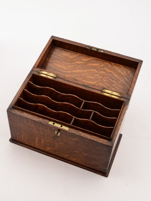 Edwardian Oak Letter/document Box, Circa 1905
