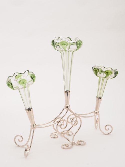 Edwardian Glass and Silver Plated Eperne, Circa 1905