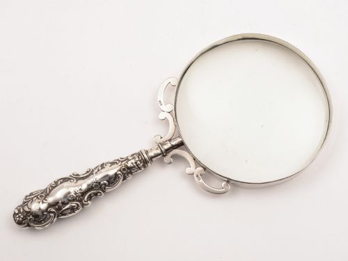 Edwardian Silver Magnifying Glass, Birmingham 1902