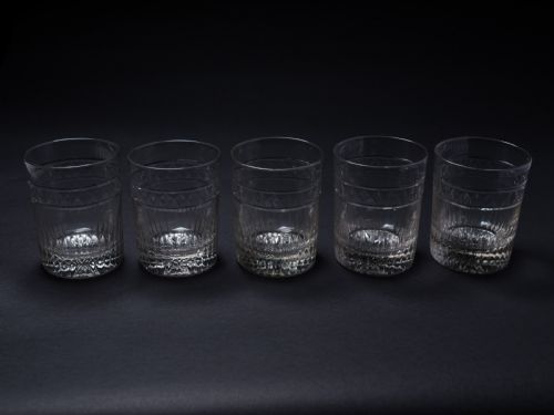 Set of 5 Georgian Whiskey Tumblers, Circa 1820
