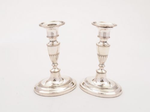 Pair of Victorian Silver Plated Candlesticks, Circa 1890