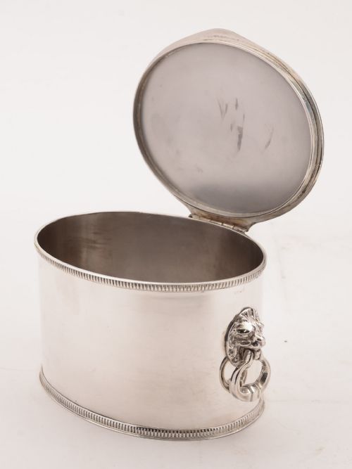 fig 1. Superb Silver Plated Biscuit Box Circa 1920
