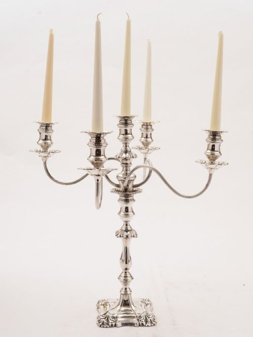Stunning Silver Plated 4 Branch Candelabra, Circa 1880