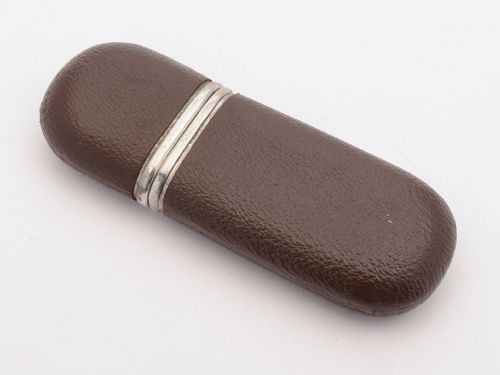 Nice Pewter and Leather Covered Flask, Circa 1930
