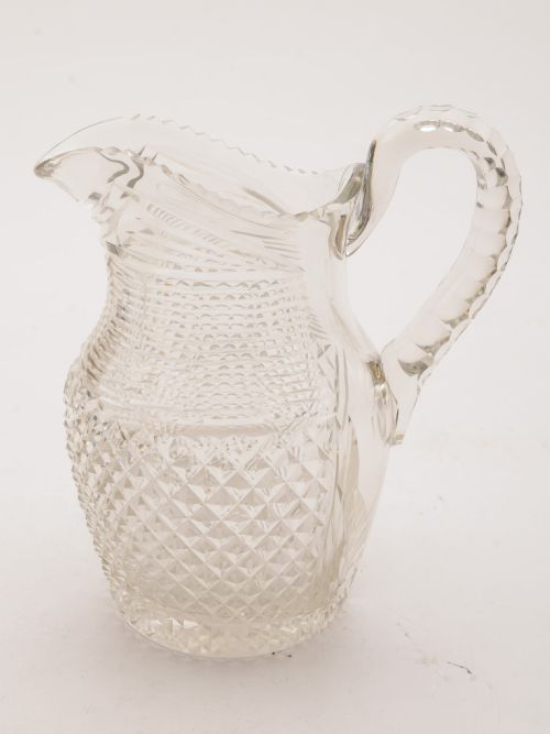 Gorgeous Victorian Cut Glass Jug/pitcher, Circa 1880