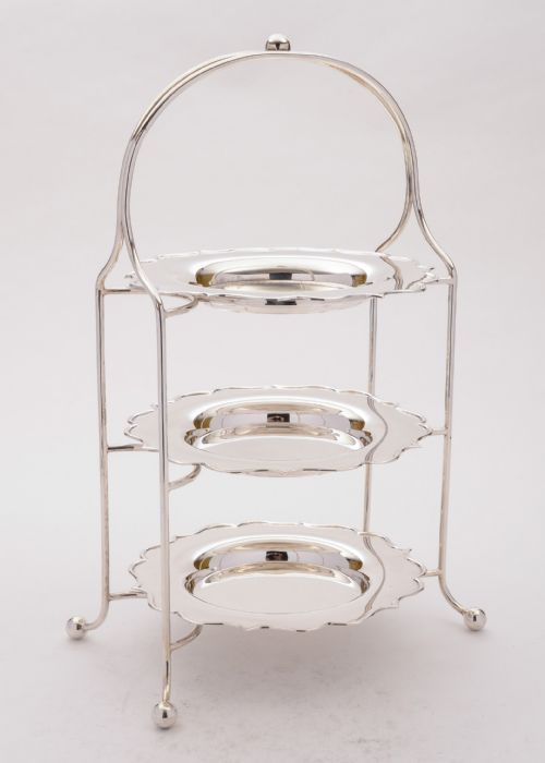 Superb Art Deco Three Tier Cake Stand, Circa 1930