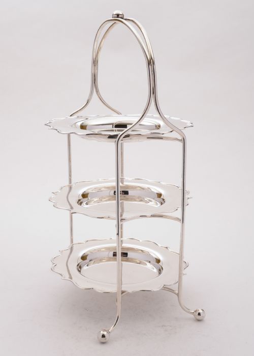 fig 1. Superb Art Deco Three Tier Cake Stand, Circa 1930