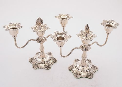 Stunning Pair of Silver Candelabras, Birmingham 1956