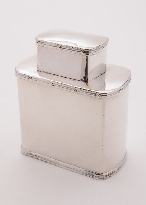 Good Silver Tea Caddy, Birmingham 1913