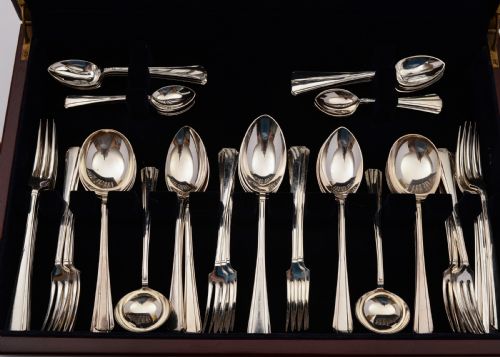 Fabulous Art Deco 94 Piece Silver Plated Canteen, Circa 1930