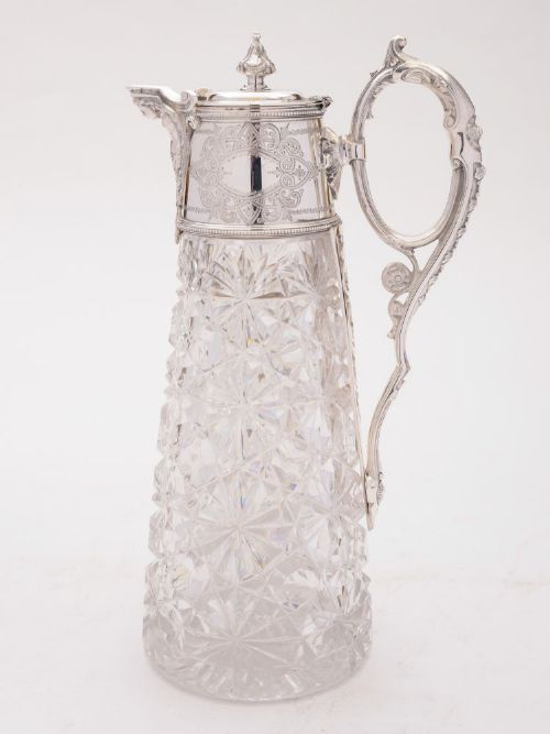 Fabulous Victorian Cut Glass Claret Jug C1890