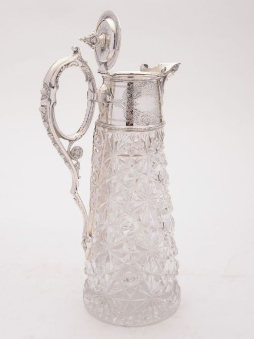 fig 1. Fabulous Victorian Cut Glass Claret Jug c1890