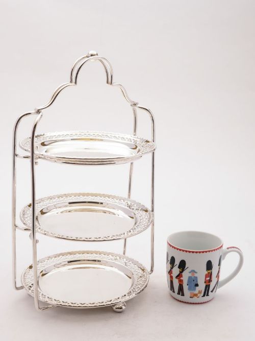 fig 1. Elegant Edwardian three tier cake stand c 1905