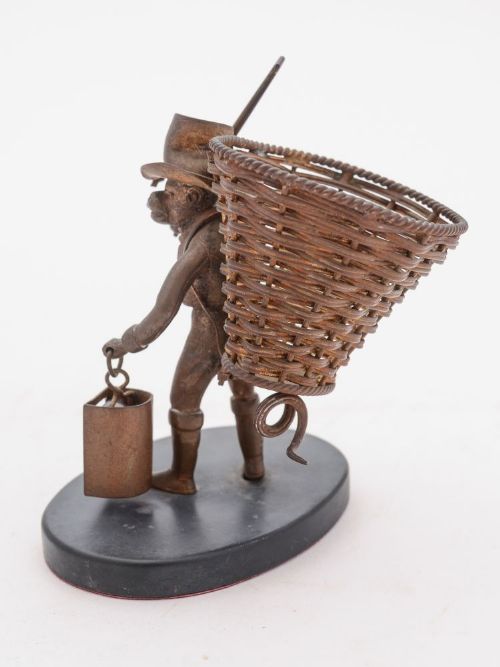 Unusual French Bronzed Monkey Rat Catcher Circa 1900