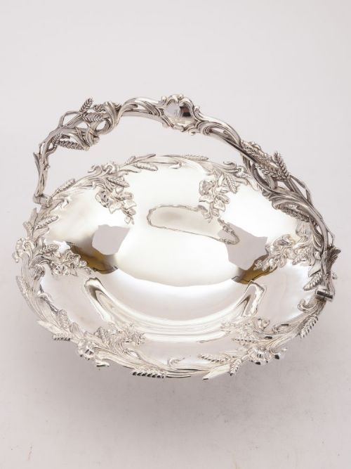 fig 1. Fabulous Victorian Silver Plated Bread Basket circa 1880