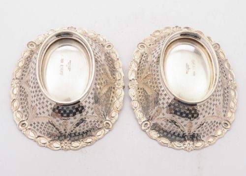 fig 1. Superb Pair Victorian Silver Baskets London 1895