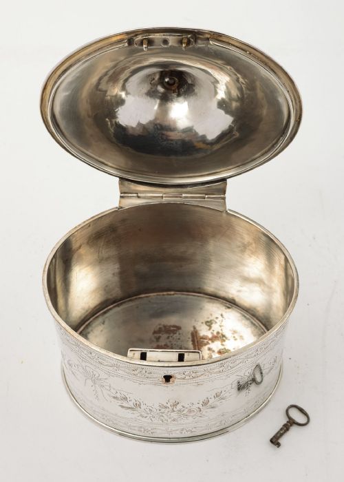 fig 1. Gorgeous Georgian Sheffield Plated Tea Caddy. Circa 1800