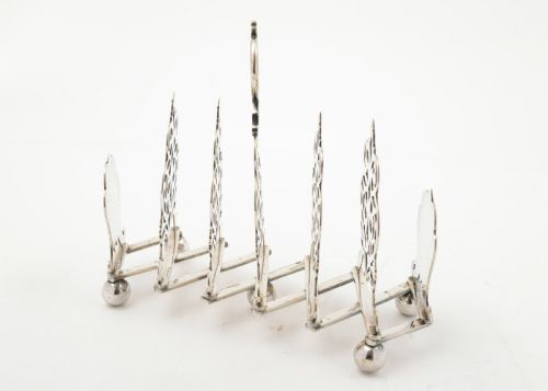 fig 1. Rare Victorian folding toast rack. circa 1870