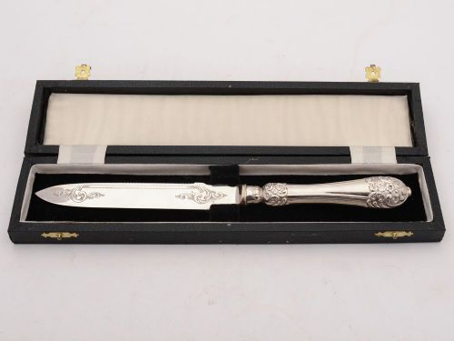 Lovely Silver Bladed Cake Knife - Birmingham 1925