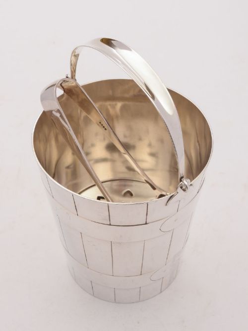 fig 1. Gorgeous Edwardian Silver Plated Ice Bucket & Tongs - circa 1905
