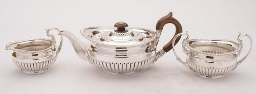 Unusual  Silver Plated Snake Handle Tea Set - Circa 1920