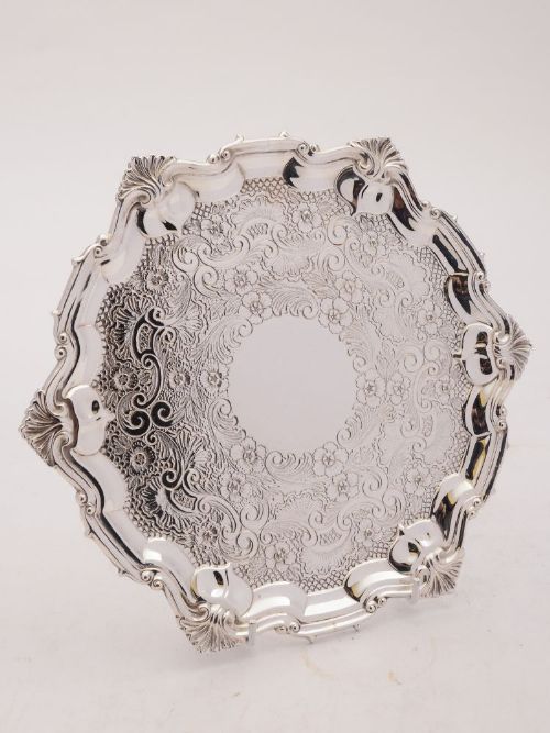 Gorgeous Edwardian Silver Plated Salver/tray - Circa 1905
