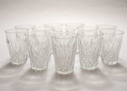 Lovely Set of Twelve Edwardian Cut Glass Tumblers - Circa 1905