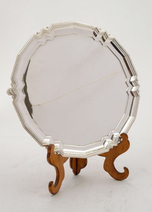 Lovely Art Deco Silver Plated Salver/tray - Circa 1930