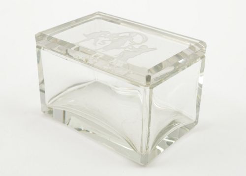 Lovely Heinrich Hoffman Glass Ring/trinket Box - Circa 1930