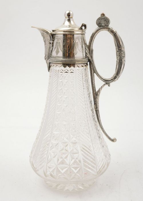 Lovely Victorian Cut Glass Claret Jug - Circa 1890