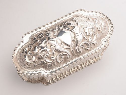 fig 1. Gorgeous Victorian Silver Plated Trinket Box - circa 1890